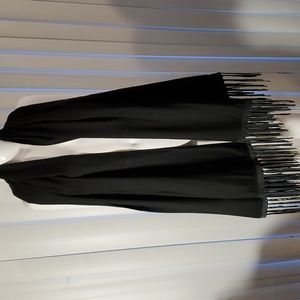 Black Leather Fringe Cape/Shawl